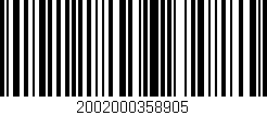 Código de barras (EAN, GTIN, SKU, ISBN): '2002000358905'