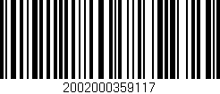 Código de barras (EAN, GTIN, SKU, ISBN): '2002000359117'