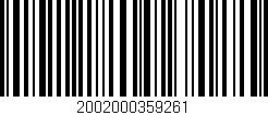 Código de barras (EAN, GTIN, SKU, ISBN): '2002000359261'