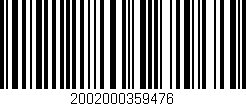 Código de barras (EAN, GTIN, SKU, ISBN): '2002000359476'