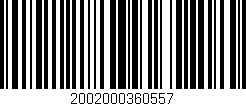 Código de barras (EAN, GTIN, SKU, ISBN): '2002000360557'