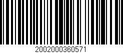 Código de barras (EAN, GTIN, SKU, ISBN): '2002000360571'