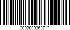Código de barras (EAN, GTIN, SKU, ISBN): '2002000360717'