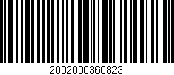 Código de barras (EAN, GTIN, SKU, ISBN): '2002000360823'