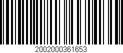 Código de barras (EAN, GTIN, SKU, ISBN): '2002000361653'