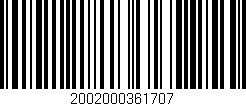 Código de barras (EAN, GTIN, SKU, ISBN): '2002000361707'