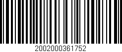 Código de barras (EAN, GTIN, SKU, ISBN): '2002000361752'