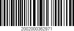 Código de barras (EAN, GTIN, SKU, ISBN): '2002000362971'