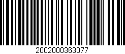 Código de barras (EAN, GTIN, SKU, ISBN): '2002000363077'