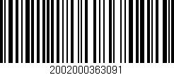 Código de barras (EAN, GTIN, SKU, ISBN): '2002000363091'