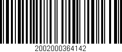Código de barras (EAN, GTIN, SKU, ISBN): '2002000364142'