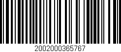 Código de barras (EAN, GTIN, SKU, ISBN): '2002000365767'