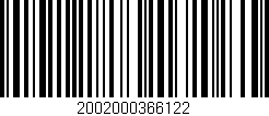 Código de barras (EAN, GTIN, SKU, ISBN): '2002000366122'