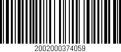 Código de barras (EAN, GTIN, SKU, ISBN): '2002000374059'