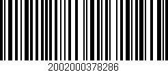 Código de barras (EAN, GTIN, SKU, ISBN): '2002000378286'