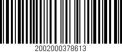 Código de barras (EAN, GTIN, SKU, ISBN): '2002000378613'