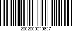 Código de barras (EAN, GTIN, SKU, ISBN): '2002000378637'