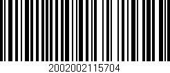 Código de barras (EAN, GTIN, SKU, ISBN): '2002002115704'