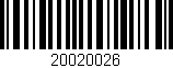 Código de barras (EAN, GTIN, SKU, ISBN): '20020026'