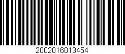 Código de barras (EAN, GTIN, SKU, ISBN): '2002016013454'