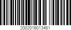 Código de barras (EAN, GTIN, SKU, ISBN): '2002016013461'