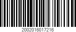 Código de barras (EAN, GTIN, SKU, ISBN): '2002016017216'