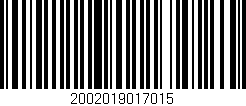 Código de barras (EAN, GTIN, SKU, ISBN): '2002019017015'