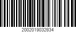 Código de barras (EAN, GTIN, SKU, ISBN): '2002019032834'