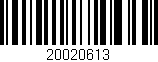 Código de barras (EAN, GTIN, SKU, ISBN): '20020613'