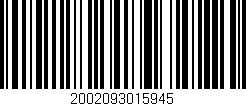 Código de barras (EAN, GTIN, SKU, ISBN): '2002093015945'