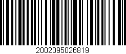 Código de barras (EAN, GTIN, SKU, ISBN): '2002095026819'