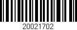 Código de barras (EAN, GTIN, SKU, ISBN): '20021702'