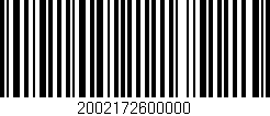 Código de barras (EAN, GTIN, SKU, ISBN): '2002172600000'