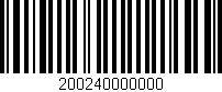 Código de barras (EAN, GTIN, SKU, ISBN): '200240000000'
