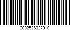 Código de barras (EAN, GTIN, SKU, ISBN): '2002526327010'