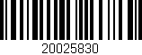 Código de barras (EAN, GTIN, SKU, ISBN): '20025830'
