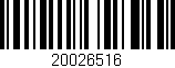 Código de barras (EAN, GTIN, SKU, ISBN): '20026516'