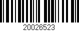 Código de barras (EAN, GTIN, SKU, ISBN): '20026523'