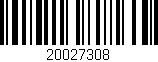 Código de barras (EAN, GTIN, SKU, ISBN): '20027308'