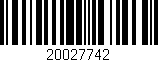 Código de barras (EAN, GTIN, SKU, ISBN): '20027742'