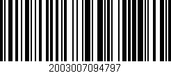 Código de barras (EAN, GTIN, SKU, ISBN): '2003007094797'