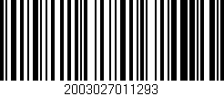 Código de barras (EAN, GTIN, SKU, ISBN): '2003027011293'