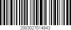 Código de barras (EAN, GTIN, SKU, ISBN): '2003027014843'