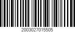 Código de barras (EAN, GTIN, SKU, ISBN): '2003027015505'