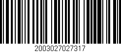 Código de barras (EAN, GTIN, SKU, ISBN): '2003027027317'