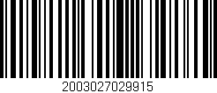 Código de barras (EAN, GTIN, SKU, ISBN): '2003027029915'