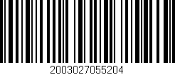 Código de barras (EAN, GTIN, SKU, ISBN): '2003027055204'