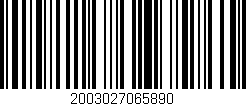 Código de barras (EAN, GTIN, SKU, ISBN): '2003027065890'