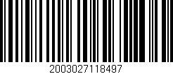 Código de barras (EAN, GTIN, SKU, ISBN): '2003027118497'