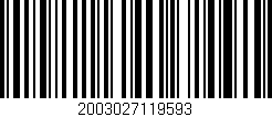 Código de barras (EAN, GTIN, SKU, ISBN): '2003027119593'
